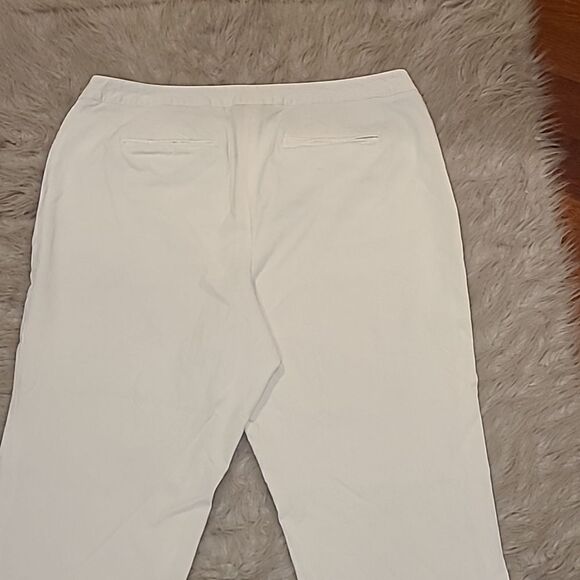 Lane‎ Bryant womens white rayon stretch capris size 18 - Picture 5 of 5